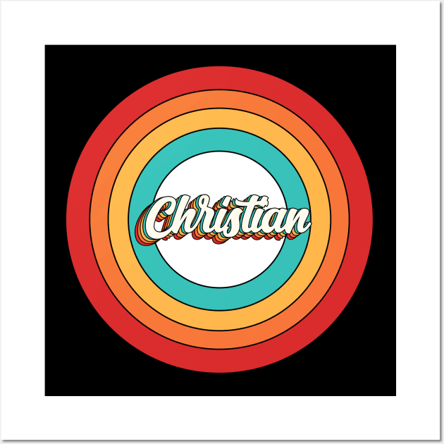 Christian Name Shirt Vintage Christian Circle Wall Art by Nikkyta